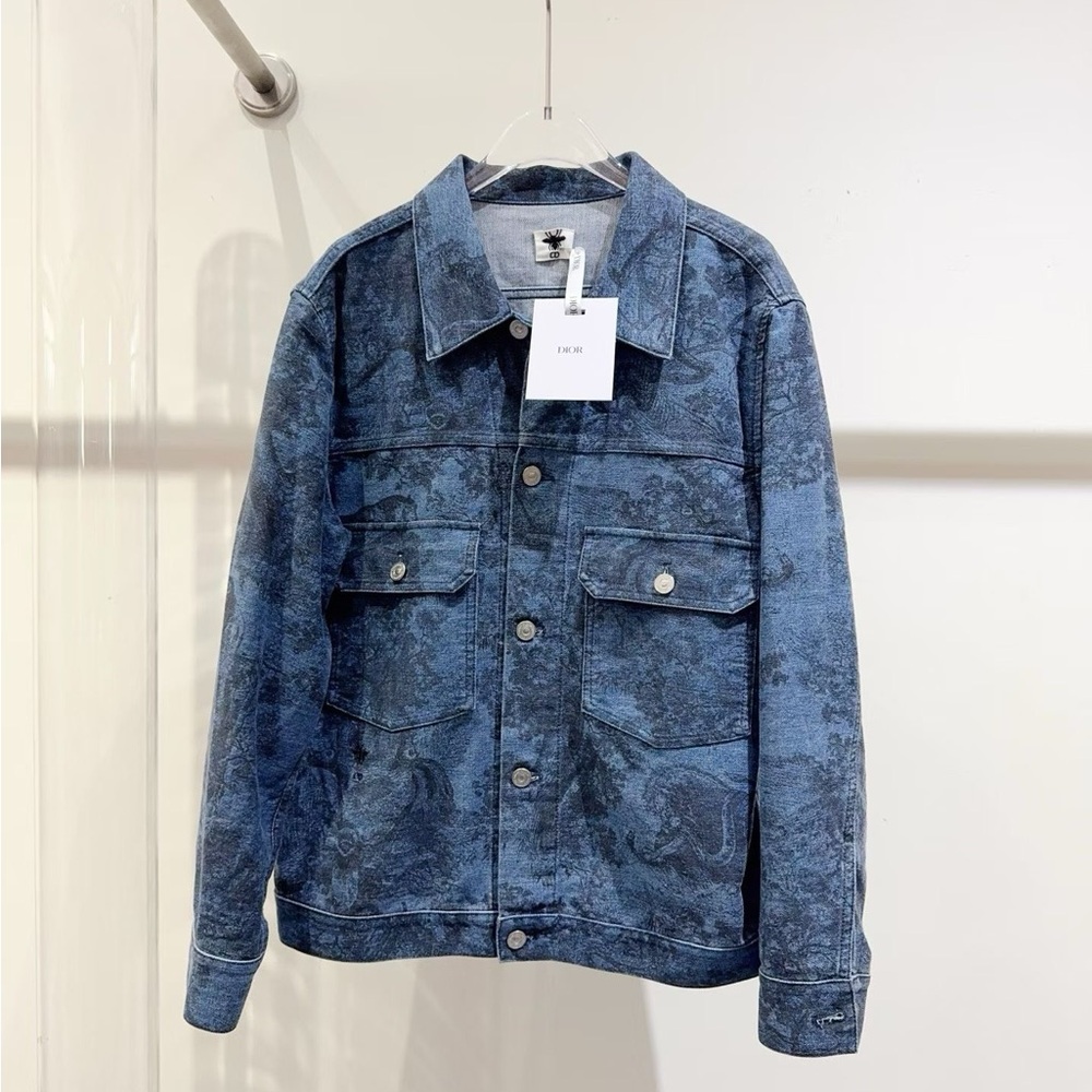 Authentic Dior Textured Blue Jacket